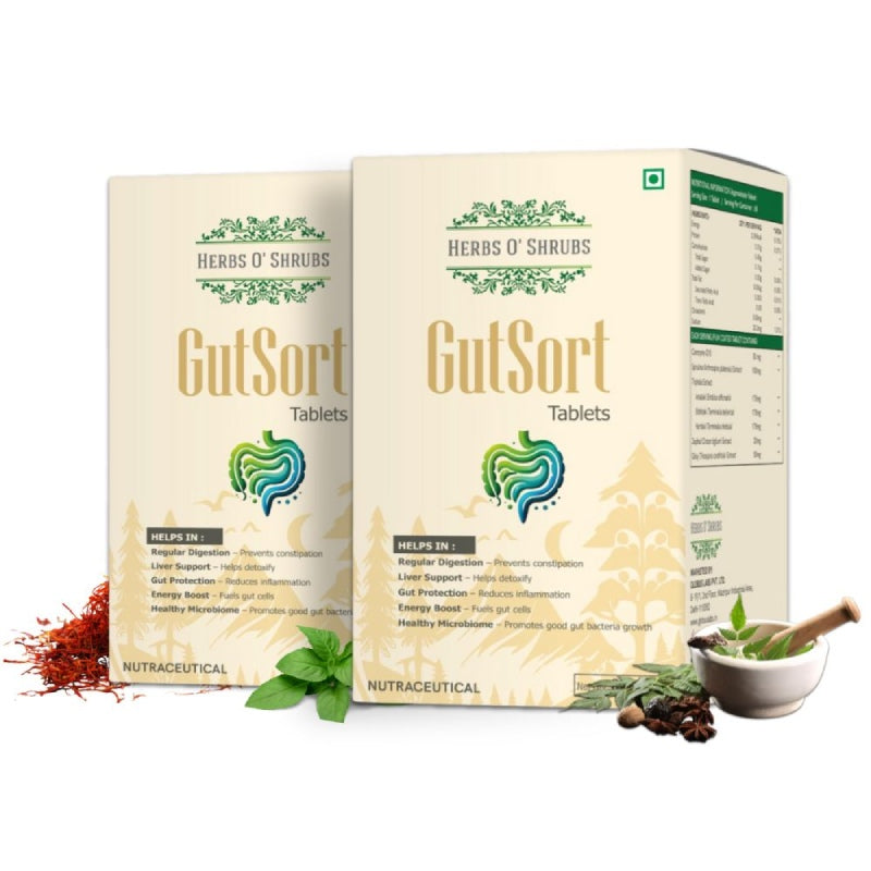 GutSort: Ayurvedic Digestion & Gut Health Supplement (60 Vegan Tablets)
