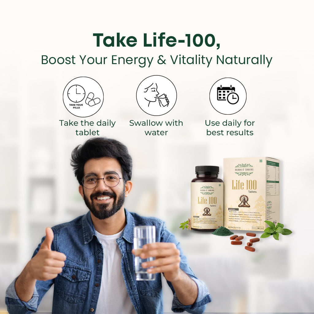 Life-100: Ayurvedic Daily Energy & Vitality Supplement