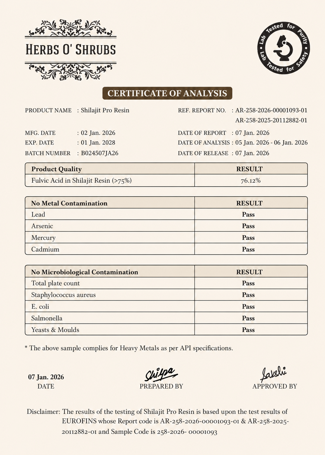 Shilajit Pro Resin