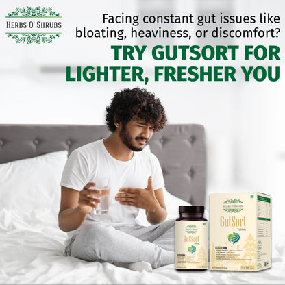 GutSort: Ayurvedic Digestion & Gut Health Supplement (60 Vegan Tablets)