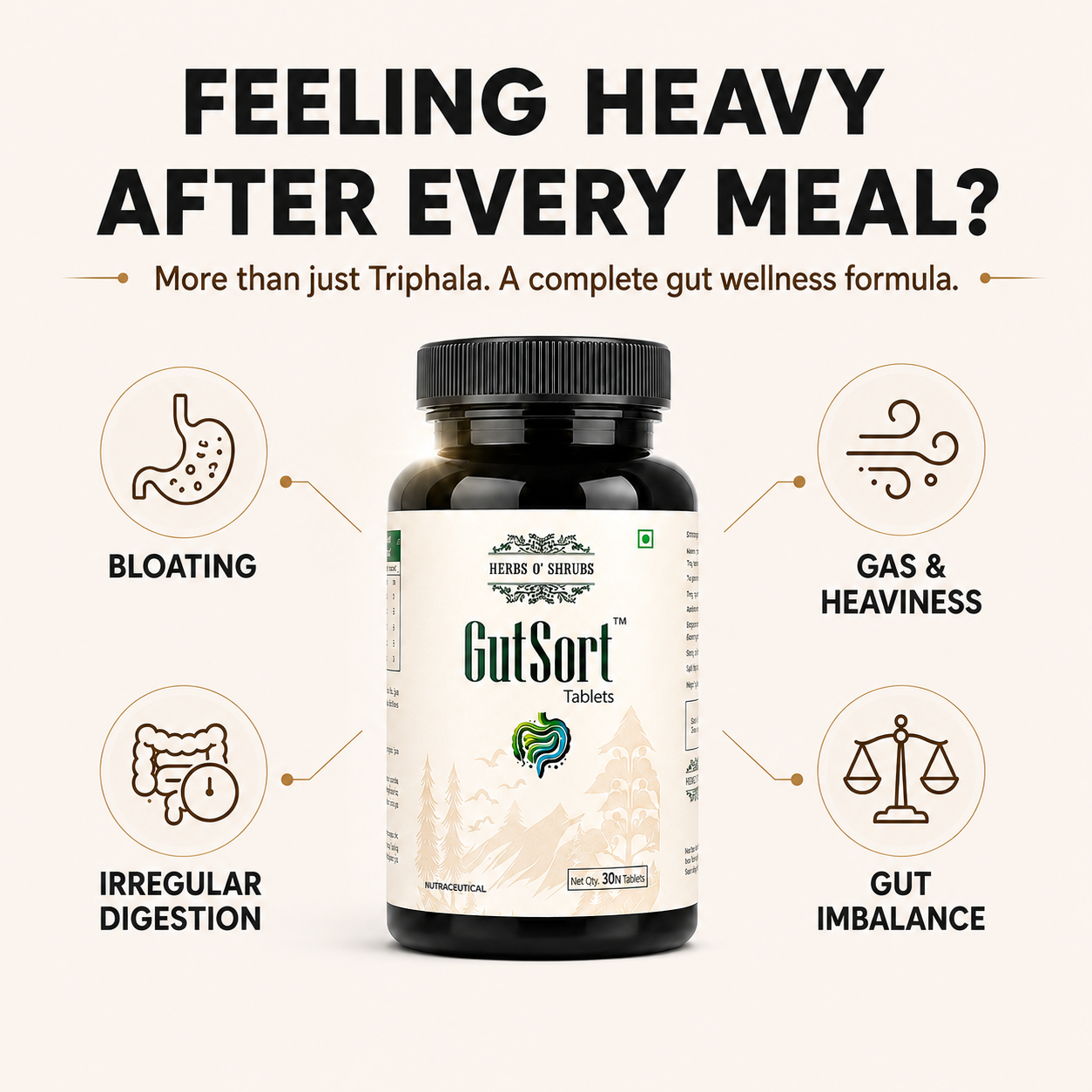 GutSort: Ayurvedic Digestion & Gut Health Supplement