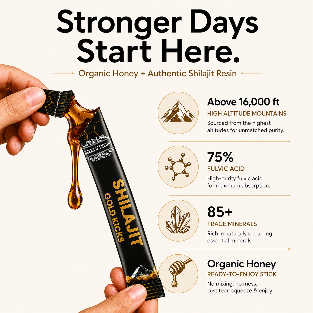 Shilajit Gold Kicks Trial - Pack of 5 Kicks