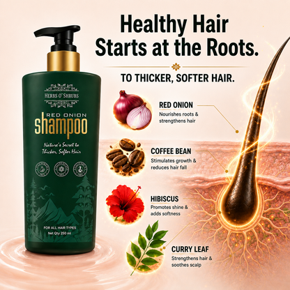 Onion Strength & Shine Shampoo — Advanced Hair Fall Control + Scalp Revitalizer