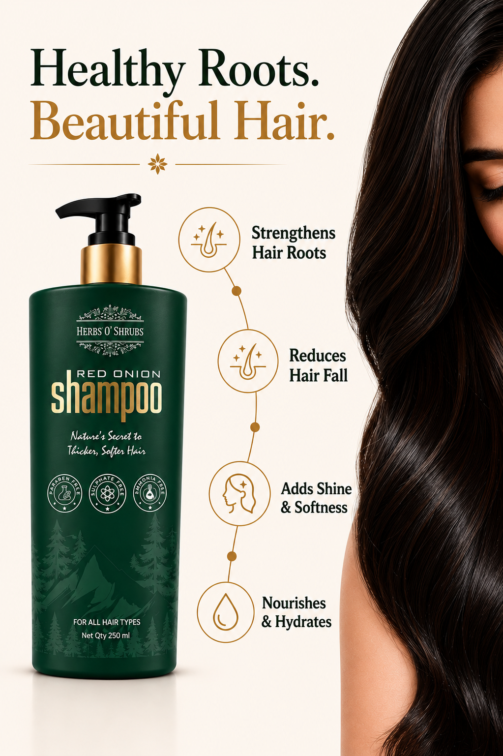 Onion Strength & Shine Shampoo — Advanced Hair Fall Control + Scalp Revitalizer