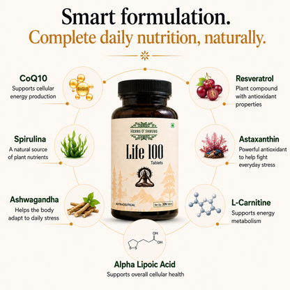 Life-100: Ayurvedic Daily Energy & Vitality Supplement