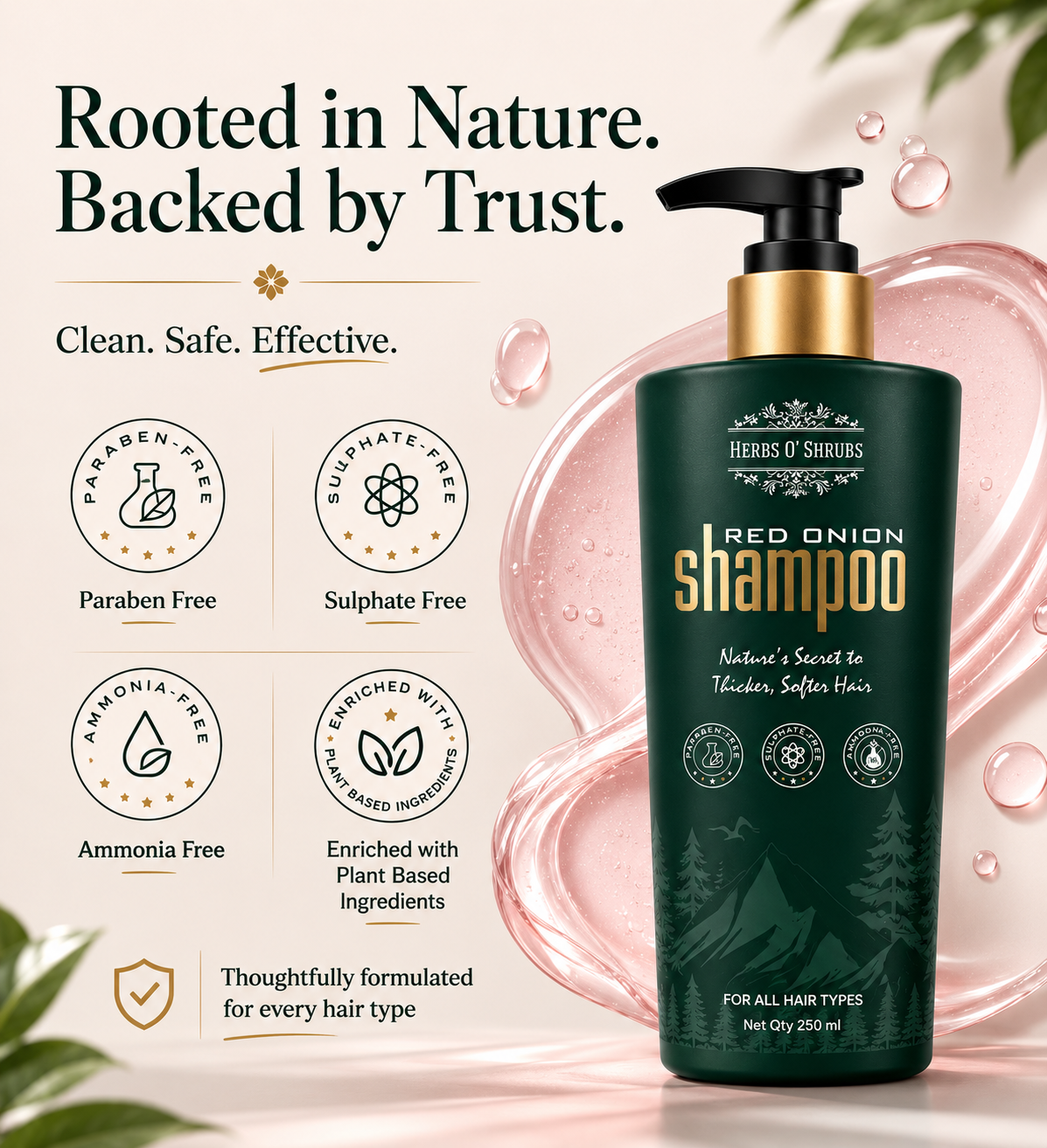 Onion Strength & Shine Shampoo — Advanced Hair Fall Control + Scalp Revitalizer