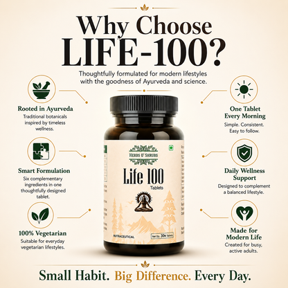 Life-100: Ayurvedic Daily Energy & Vitality Supplement