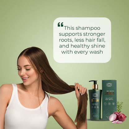 Onion Strength & Shine Shampoo — Advanced Hair Fall Control + Scalp Revitalizer