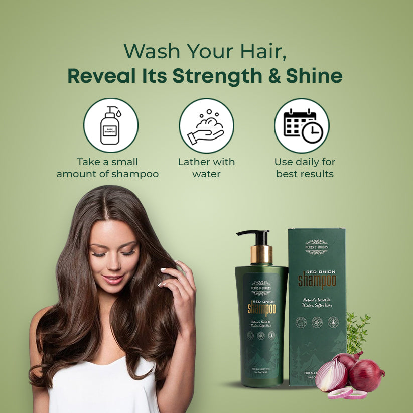 Onion Strength & Shine Shampoo — Advanced Hair Fall Control + Scalp Revitalizer